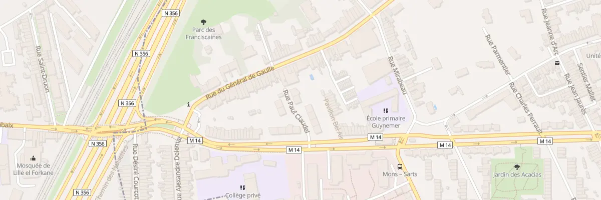 Plan du 10 Rue Paul Claudel à Mons-en-Barœul