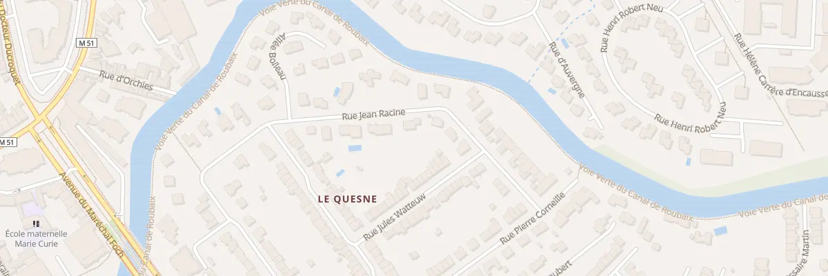 Plan du 13 Rue Jean Racine à Marcq-en-Barœul