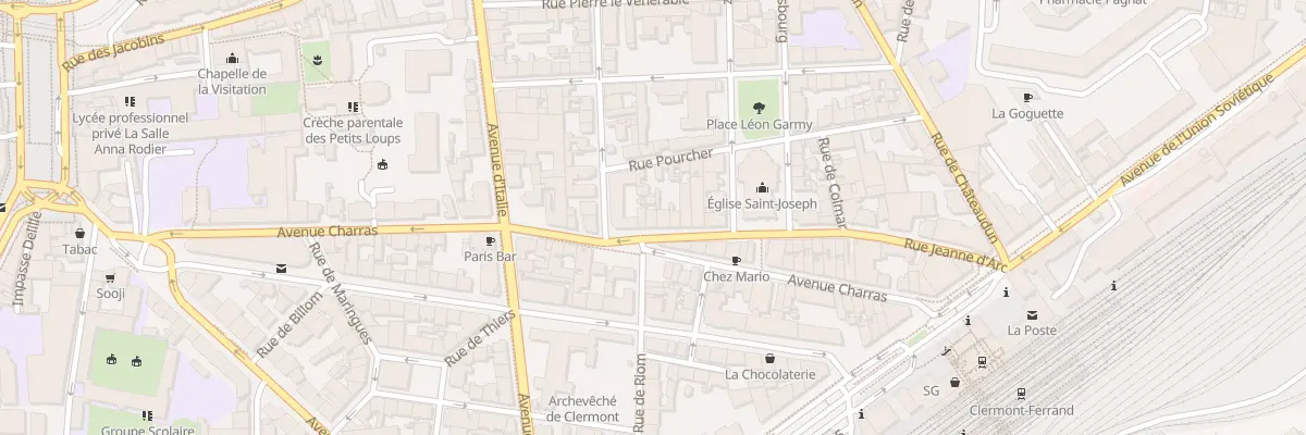 Plan du 5 Rue Jeanne d’Arc à Clermont-Ferrand