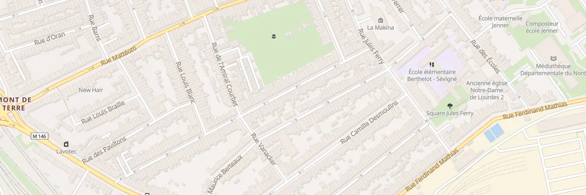 Plan du 104 Rue J J Rousseau Hellemmes à Lille