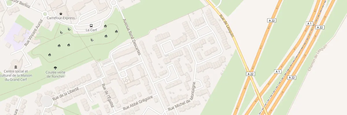 Plan du 22 Rue Blaise Pascal à Ronchin