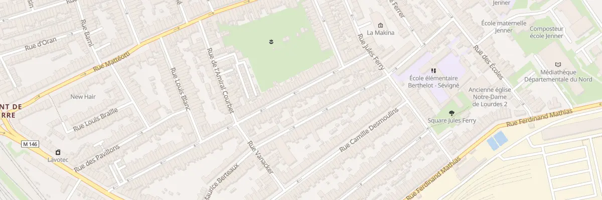 Plan du 110 Rue J J Rousseau Hellemmes à Lille