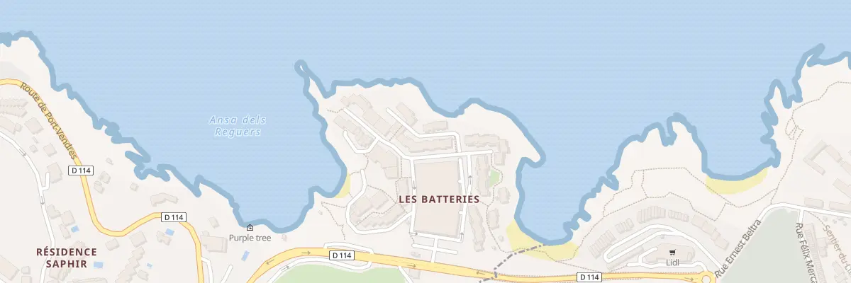 Plan du 21 Res des Batteries à Collioure