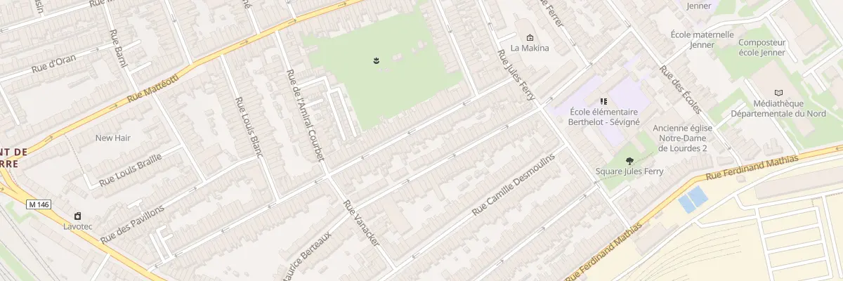 Plan du 112 Rue J J Rousseau Hellemmes à Lille