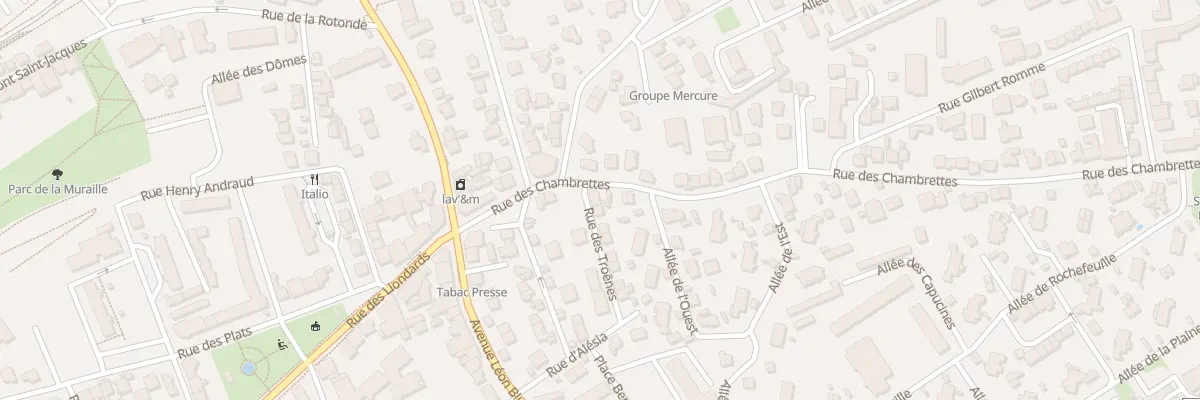 Plan du 1 Rue des Troenes à Clermont-Ferrand