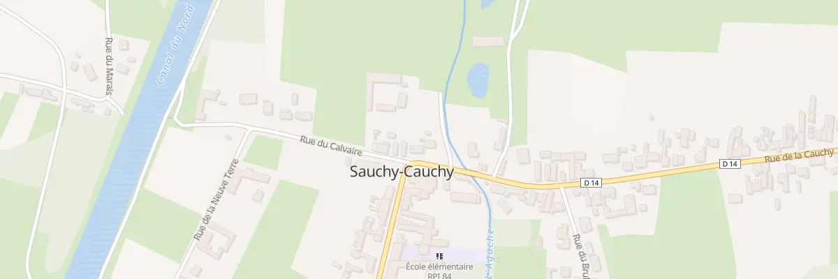 Plan du 1 Rue de la Cauchy à Sauchy-Cauchy