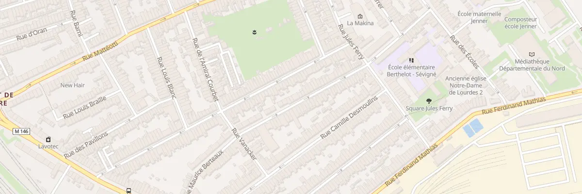 Plan du 52 Rue Maurice Berteaux à Lille