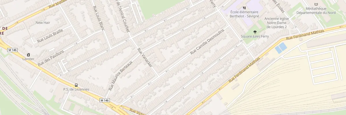 Plan du 55 Rue C Desmoulins Hellemmes à Lille