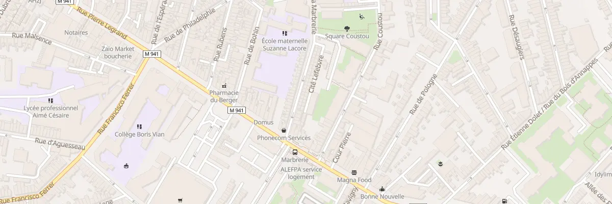 Plan du 33 Cité Lefebvre 2 Rue Marbrerie à Lille