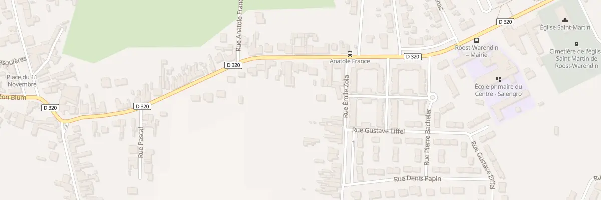 Plan du 387 Rue Anatole France à Roost-Warendin