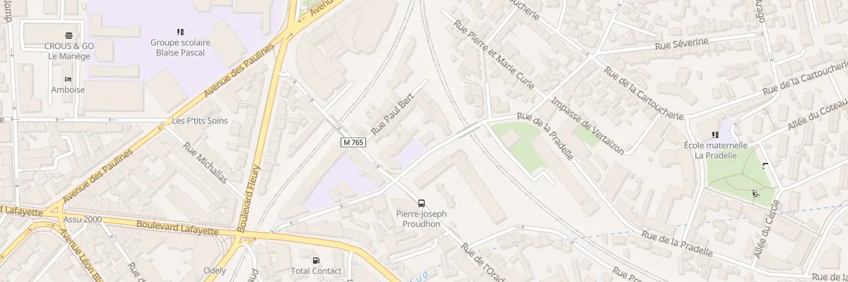 Plan du 17 Rue de la Pradelle à Clermont-Ferrand