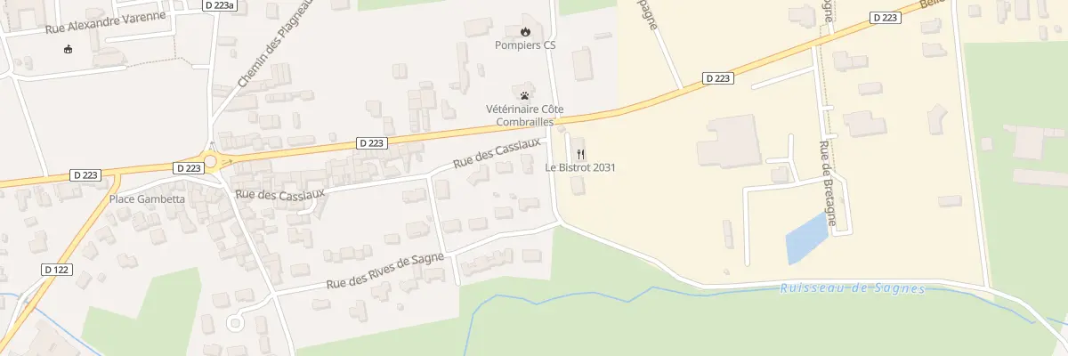 Plan du 30 Rue des Cassiaux à Combronde