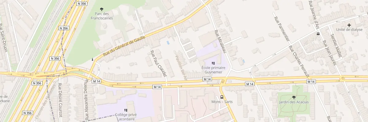 Plan du 8 Pav Bel Air Rue E.Zola à Mons-en-Barœul