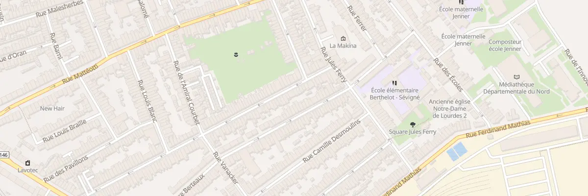 Plan du 128 Rue J J Rousseau Hellemmes à Lille