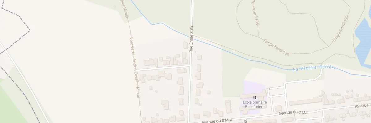 Plan du 1099 Rue Emile Zola à Roost-Warendin