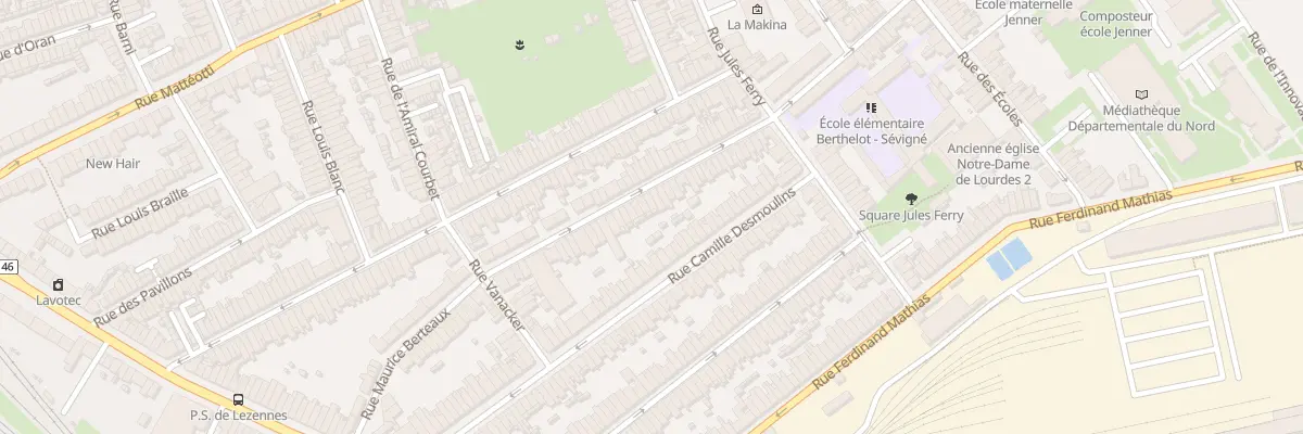 Plan du 57 Rue Maurice Berteaux à Lille