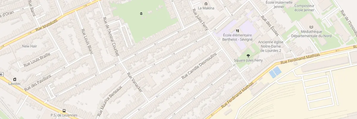 Plan du 55 Rue Maurice Berteaux à Lille