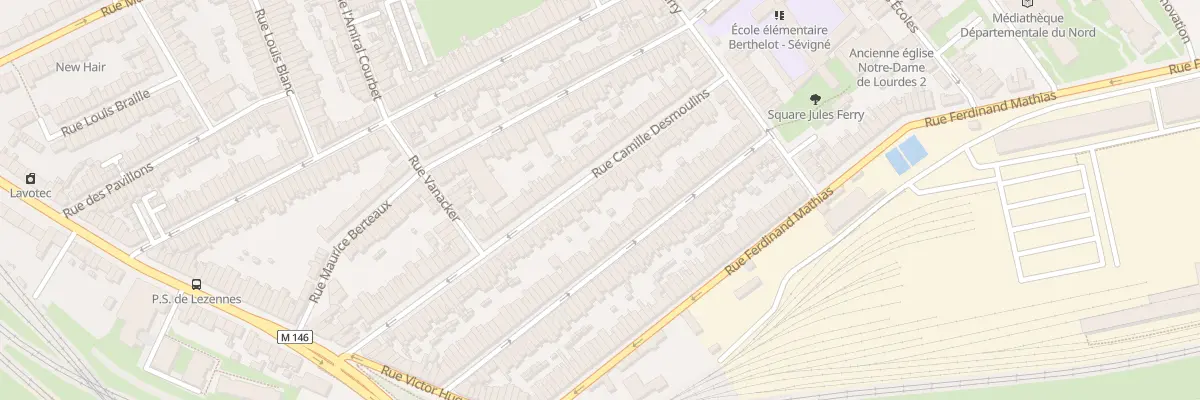 Plan du 76 Rue C Desmoulins Hellemmes à Lille