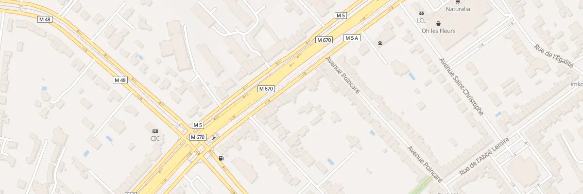 Plan du 968 Av de la République à Marcq-en-Barœul
