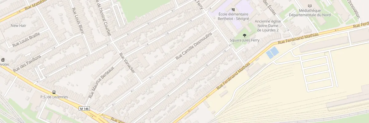 Plan du 84 Rue C Desmoulins Hellemmes à Lille