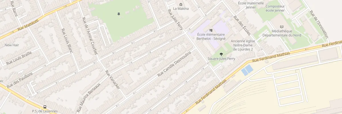 Plan du 93 Rue C Desmoulins Hellemmes à Lille