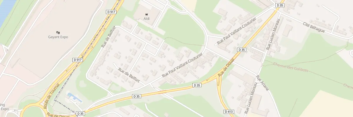 Plan du 66 Rue P Vaillant Couturier à Waziers