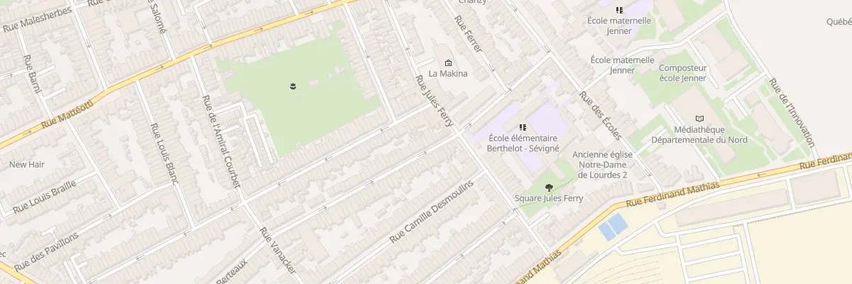 Plan du 14 Rue Maurice Berteaux à Lille