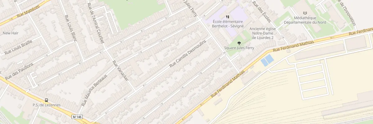 Plan du 90T Rue C Desmoulins Hellemmes à Lille