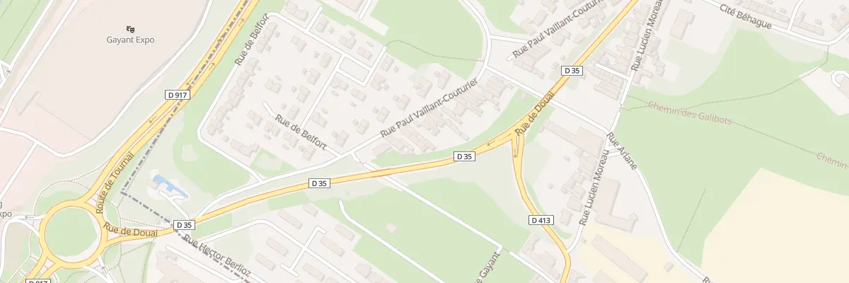 Plan du 87 Rue P Vaillant Couturier à Waziers