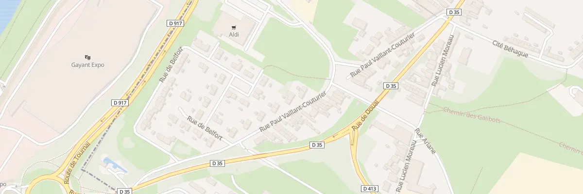Plan du 64 Rue P Vaillant Couturier à Waziers