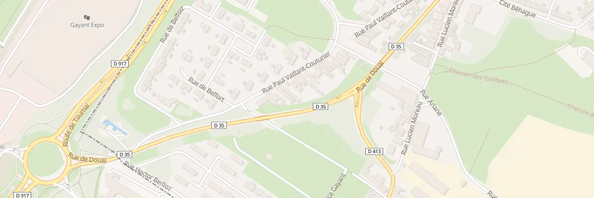 Plan du 89 Rue P Vaillant Couturier à Waziers