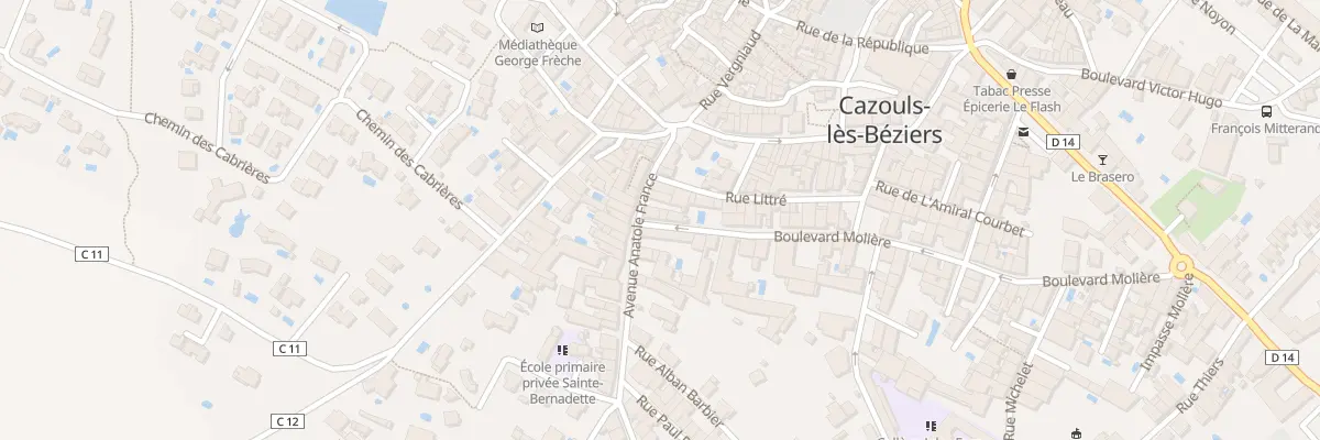 Plan du 7 Av A France à Cazouls-lès-Béziers