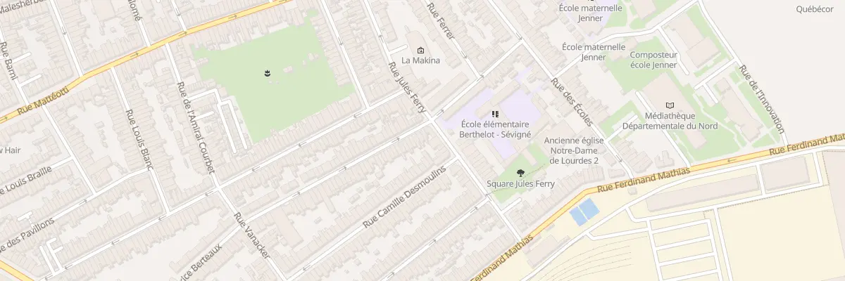 Plan du 17 Rue Maurice Berteaux à Lille