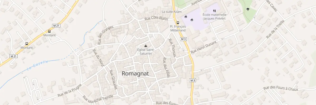 Plan du 7 Rue Mal Foch à Romagnat