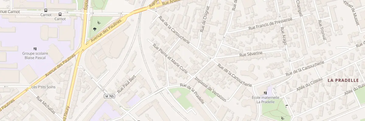 Plan du 8 Rue Pierre Curie à Clermont-Ferrand