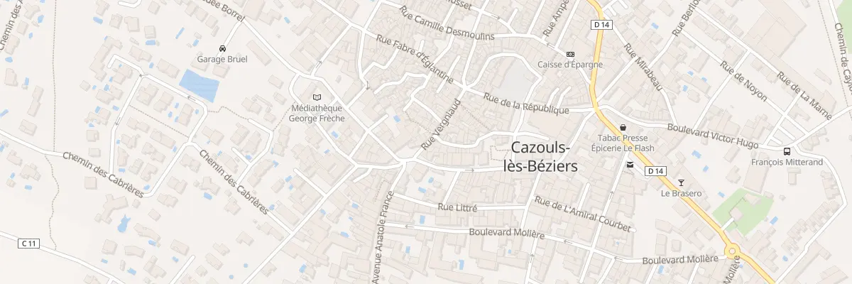 Plan du 14 Rue Vergniaud à Cazouls-lès-Béziers