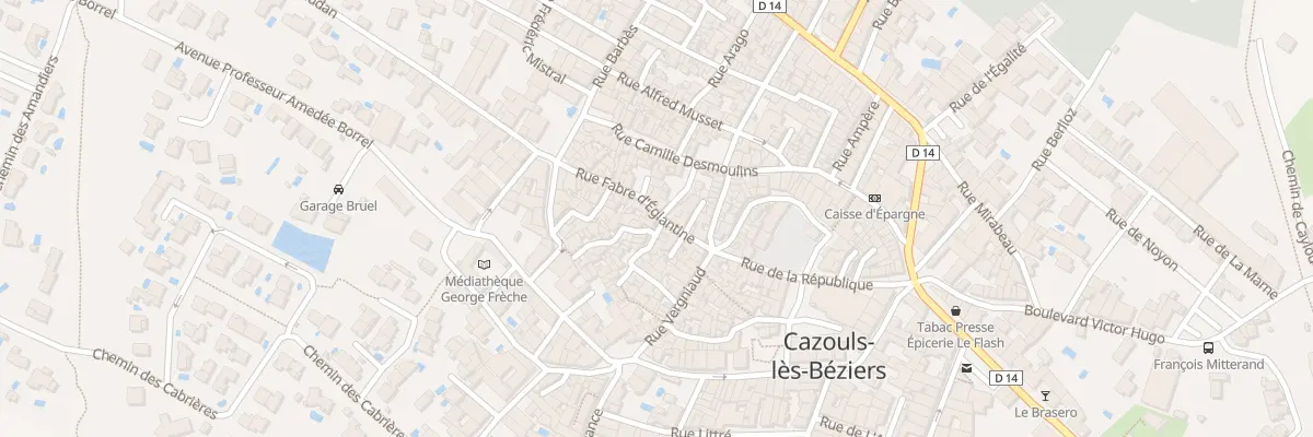 Plan du 2 Rue Barbaroux à Cazouls-lès-Béziers