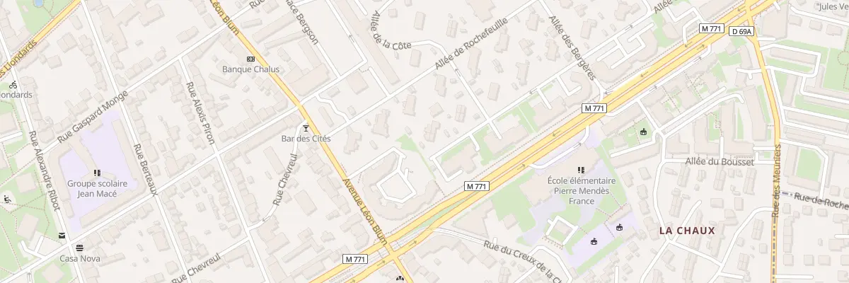Plan du 17 All de la Plaine à Clermont-Ferrand
