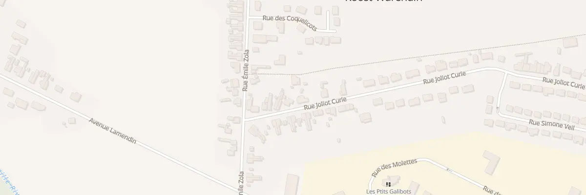 Plan du 655 Rue Joliot Curie à Roost-Warendin