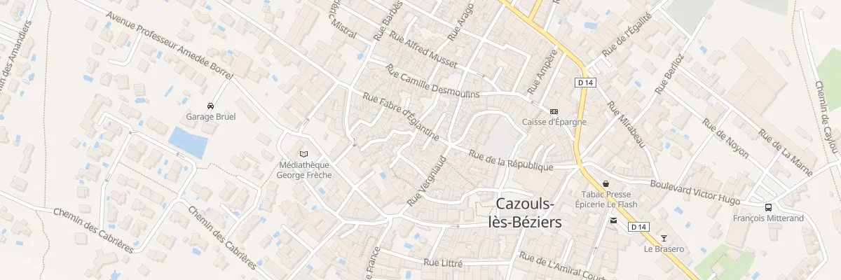 Plan du 1 Rue Barbaroux à Cazouls-lès-Béziers