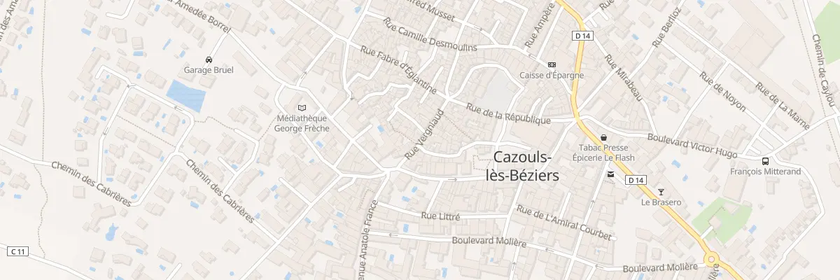 Plan du 12 Rue Vergniaud à Cazouls-lès-Béziers
