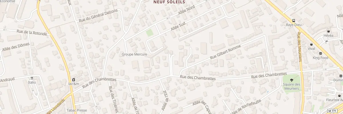 Plan du 35 Rue des Chambrettes à Clermont-Ferrand