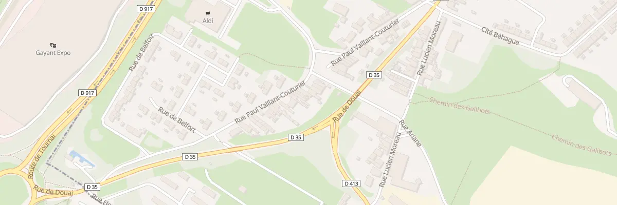 Plan du 65 Rue P Vaillant Couturier à Waziers