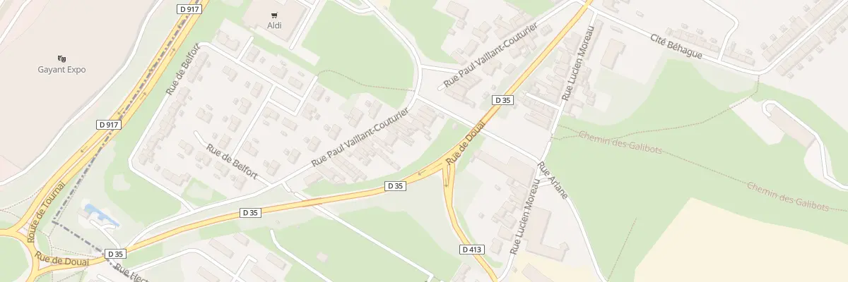 Plan du 63 Rue P Vaillant Couturier à Waziers