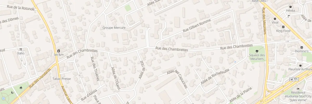 Plan du 36 Rue des Chambrettes à Clermont-Ferrand
