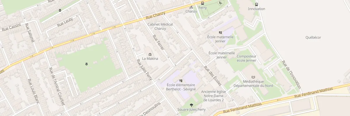 Plan du 12 Rue Maurice Berteaux à Lille
