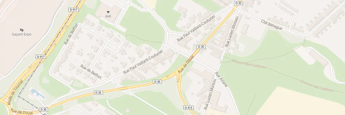 Plan du 57 Rue P Vaillant Couturier à Waziers