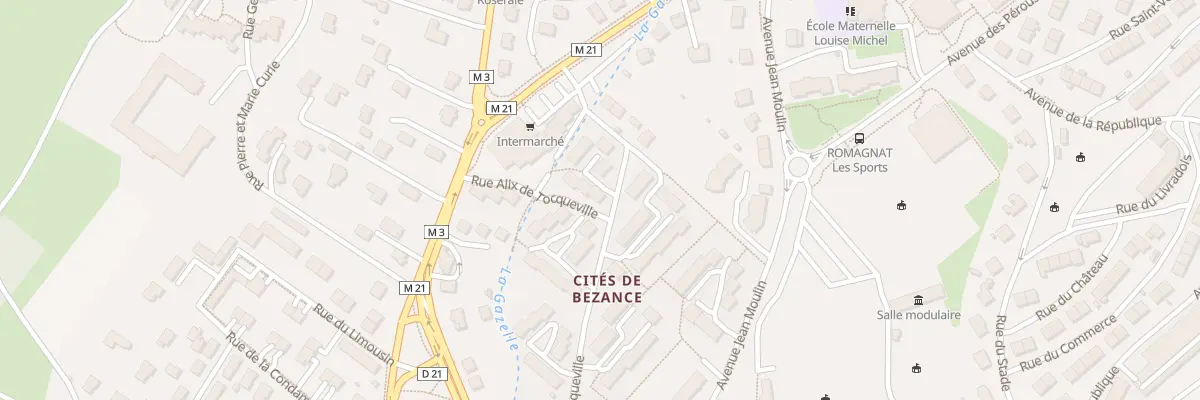 Plan du 50 Rue Alix de Tocqueville à Romagnat