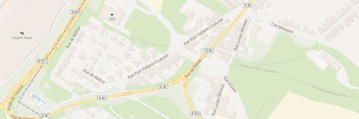 Plan du 55 Rue P Vaillant Couturier à Waziers