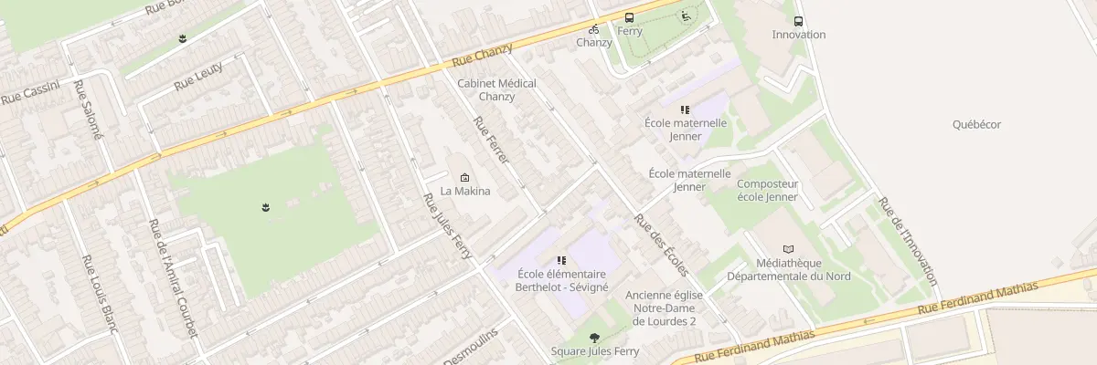 Plan du 10 Rue Maurice Berteaux à Lille